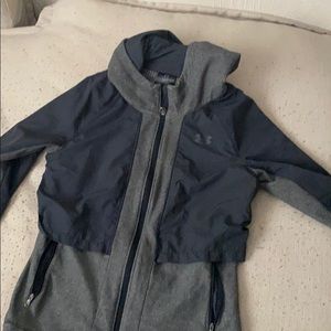 grey under armor jacket